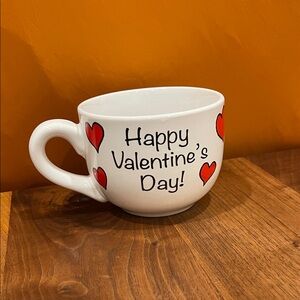 Valentine's Day Peanuts White Mug with Red Hearts